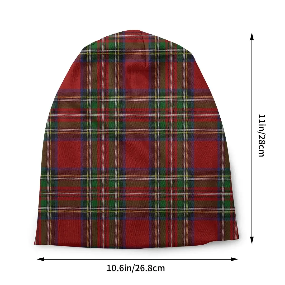 Royal Tartan Plaid Caps Hip Hop Street Skullies Beanies Hat Men Women Adult Spring Warm Dual-use Bonnet Knitted 