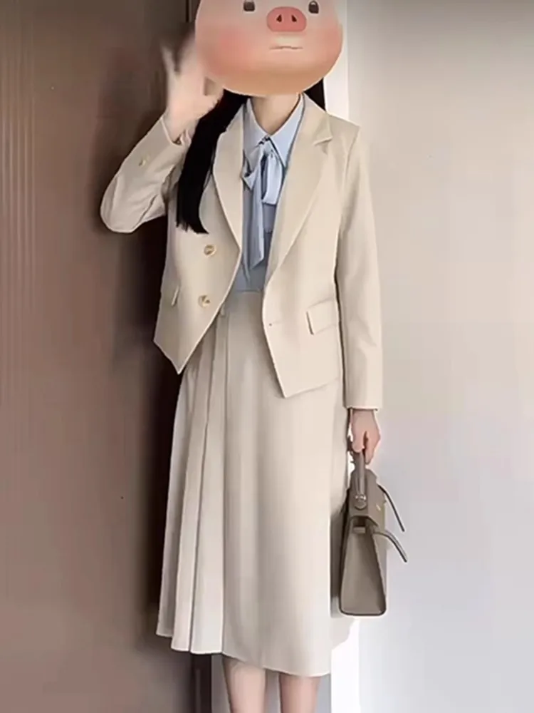 Lange blazers vrouw chique denim blazer gekerfde kraag vintage patchwork kantoor dame elegant casual lente herfst bovenkleding