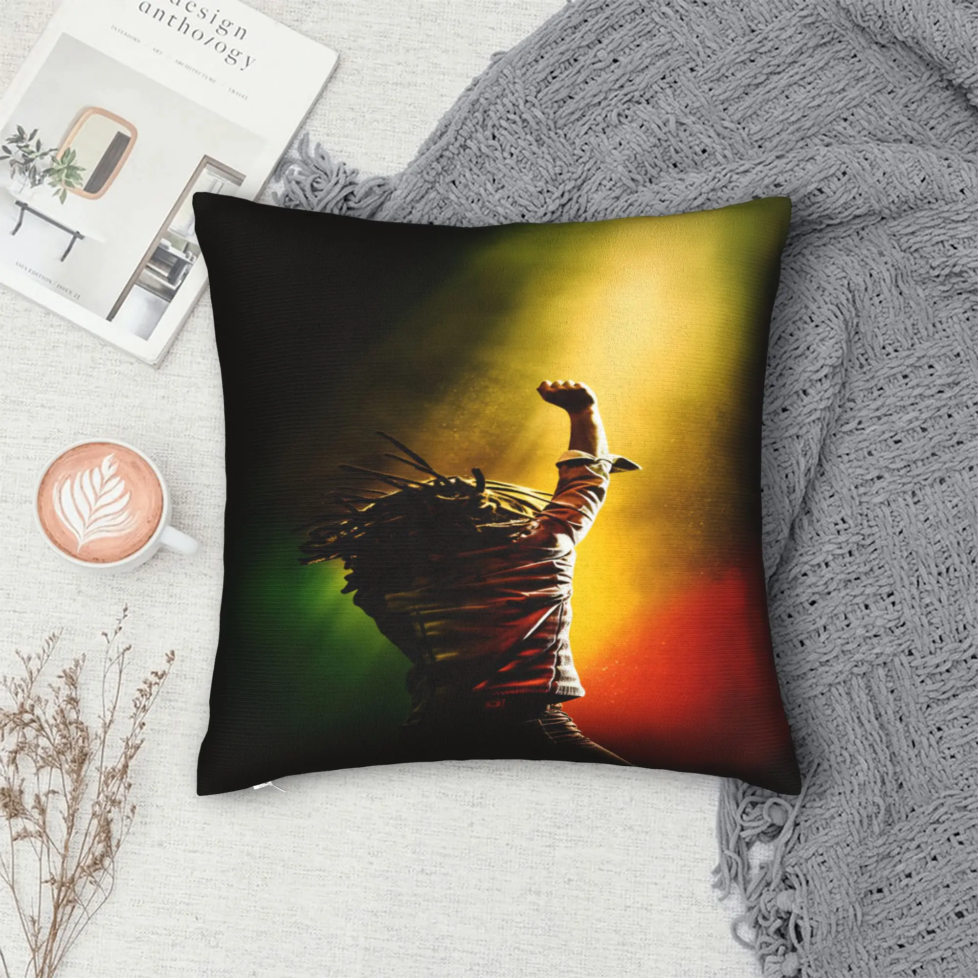 Pillow Cover B-Bob M-Marley Singer  Vintage Pillow Case For Couch Sofa Bedroom Pillowcases