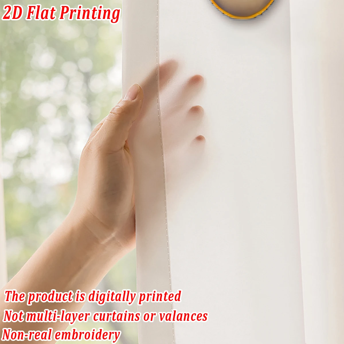 ستارة شفافة مطبوعة مسطحة لعيد الميلاد مع كرة عيد الميلاد فروع الصنوبر الحلوى لغرفة المعيشة وغرفة النوم وحفلات العطلات