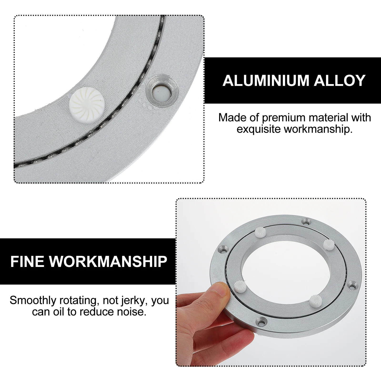 

6 Inch Dining Table Rotating Bearing Aluminium Alloy Rotating Support for Easy Food Sharing and Entertainment Turntable Bearing