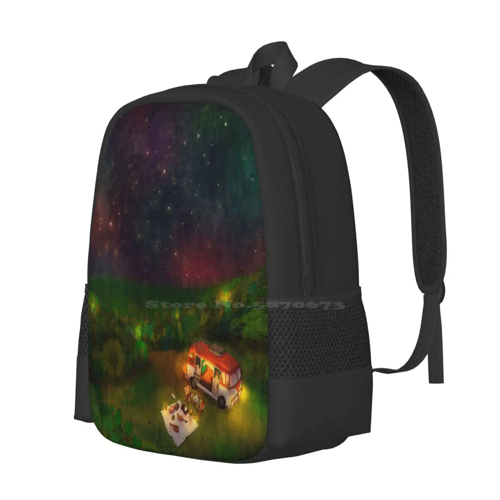 Puuung Illustration No.323 Hot Sale Schoolbag Backpack Fashion Bags Puuung Love Aesthetic Romance Romantic Cozy Happy Moment