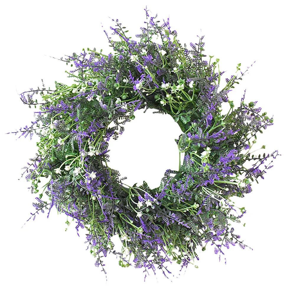 

1Pcs Simulation Lavender Wreath Hanging Garland Party Decoration Floral Hanging Home Garden Indoor Outdoor Decor