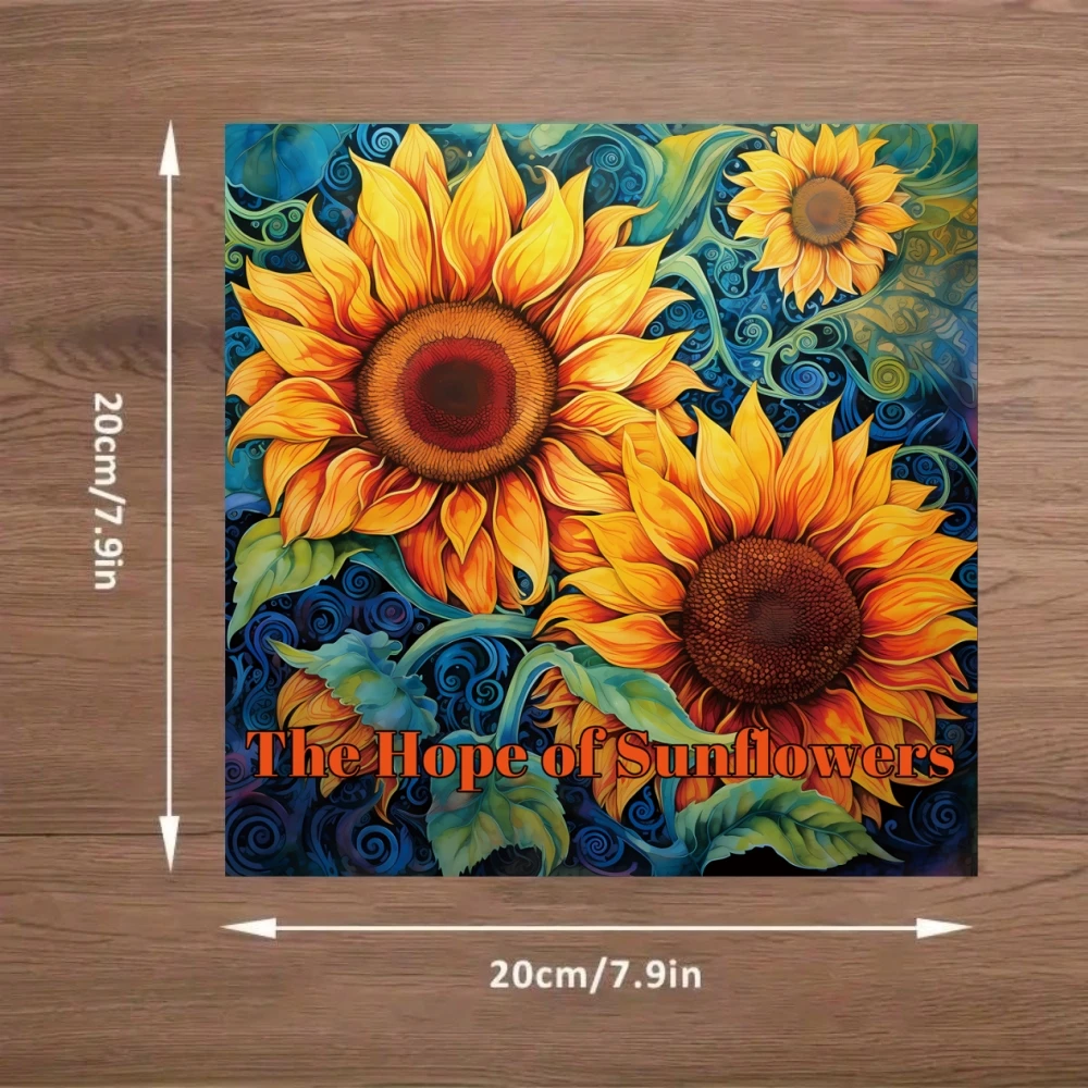 1pc Hope of Sunflowers Art Coloring Book 22 Page Coloring Books Gift For Birthday Party Relieve Stress Kill Time