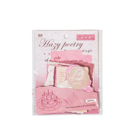 40pcs/lot Memo Pads Material Paper Old handwritten notes Junk Journal Scrapbooking Cards Retro Background Decoration Paper