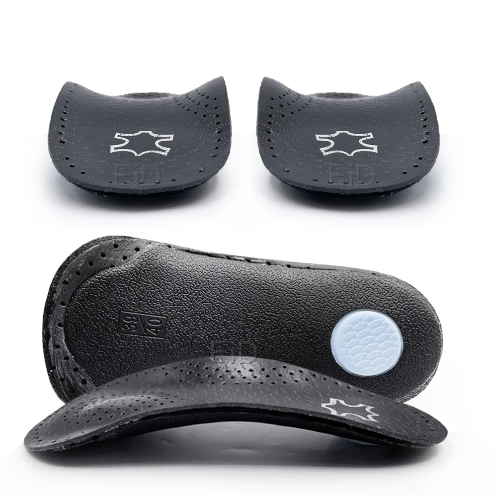 Leather Orthopedic Insoles Arch Support Plantar Fasciitis Relief O/X Leg Correction PU Latex Antibacterial Active Carbon Unisex