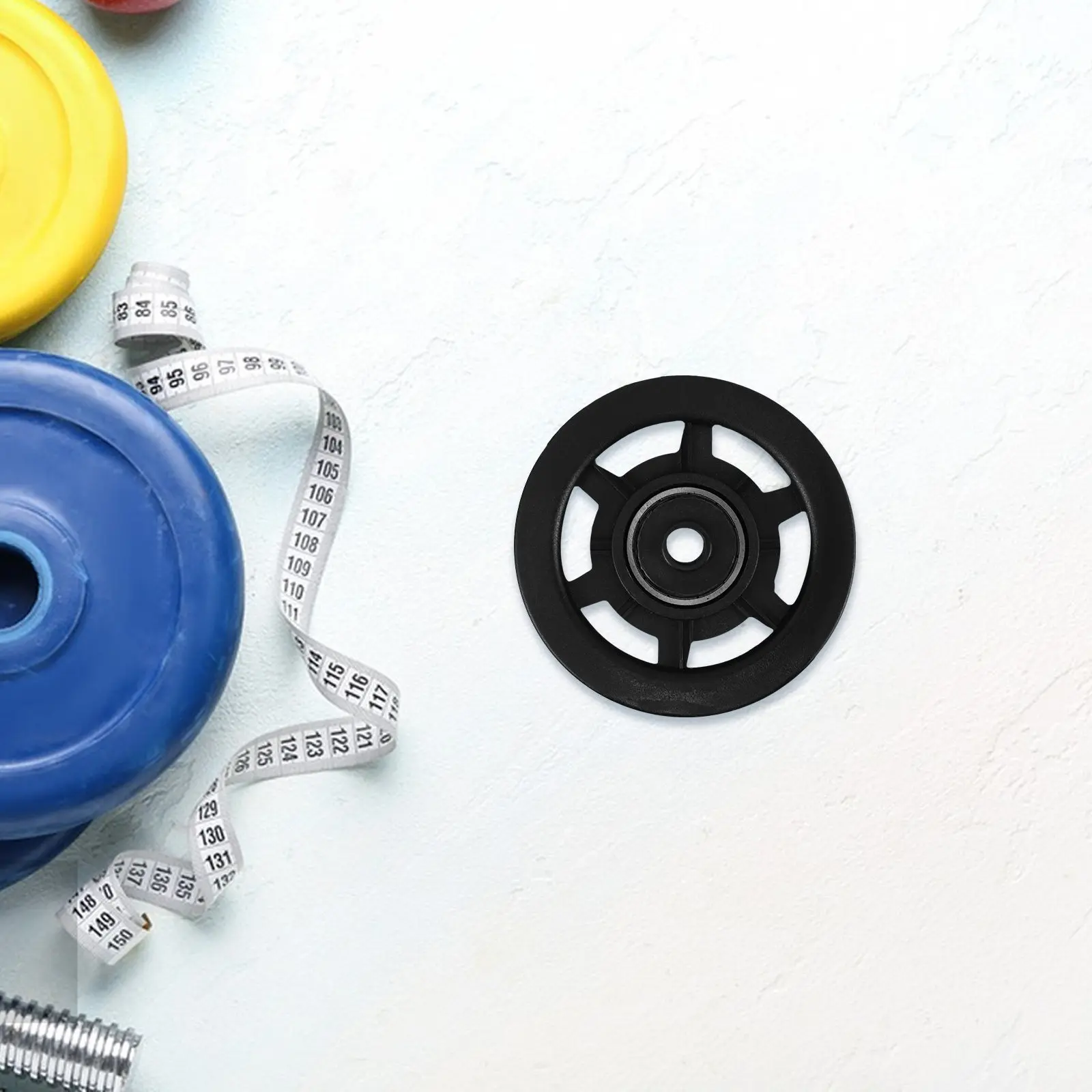 Nylon Pulley Wheel Universal Gym Equipment Part Heavy Duty Bearing Pulley for Traction Steel Rope Home Fitness Workout Accessory