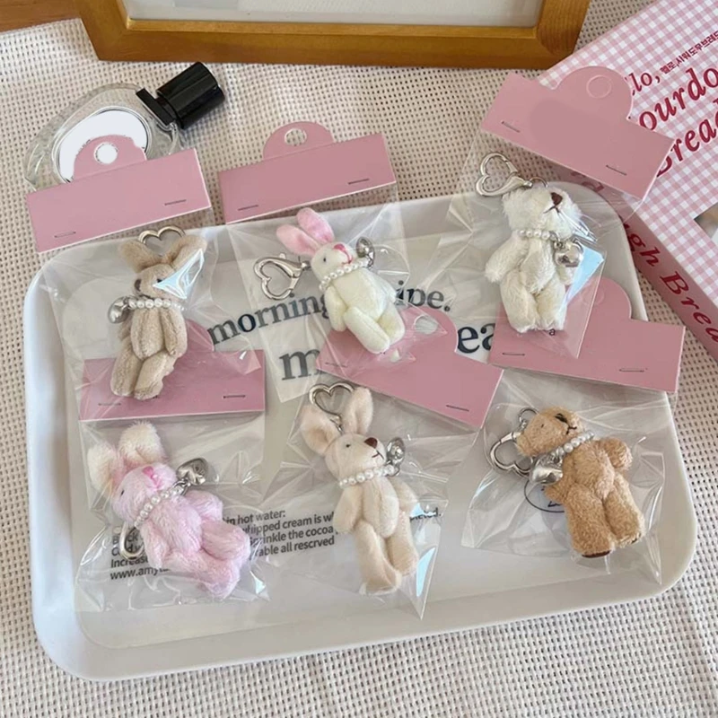 Soft Sponge Filling Rabbit/Bear Keychain Pendant Fun and Stylish Hangings Jewelr Dropship