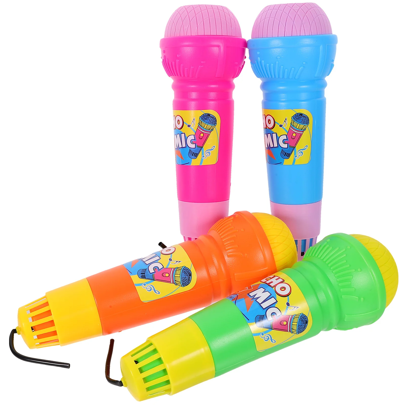 

4 Pcs Great Holiday Gift Ideas Kids Educational Toys Microphone Plastic Simulated Pretend Play Party Echo Children