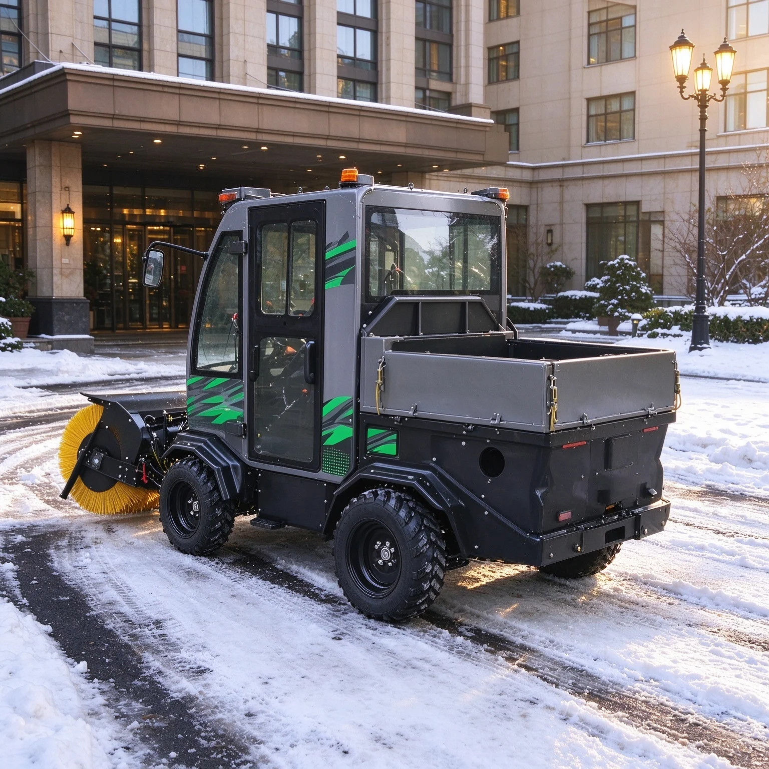 Self Propelled Snow Blower Hand Push 800mm Working Width Nylon Roller 6.5Hp  Powered 3 Working Heads for Villa Patio Removal