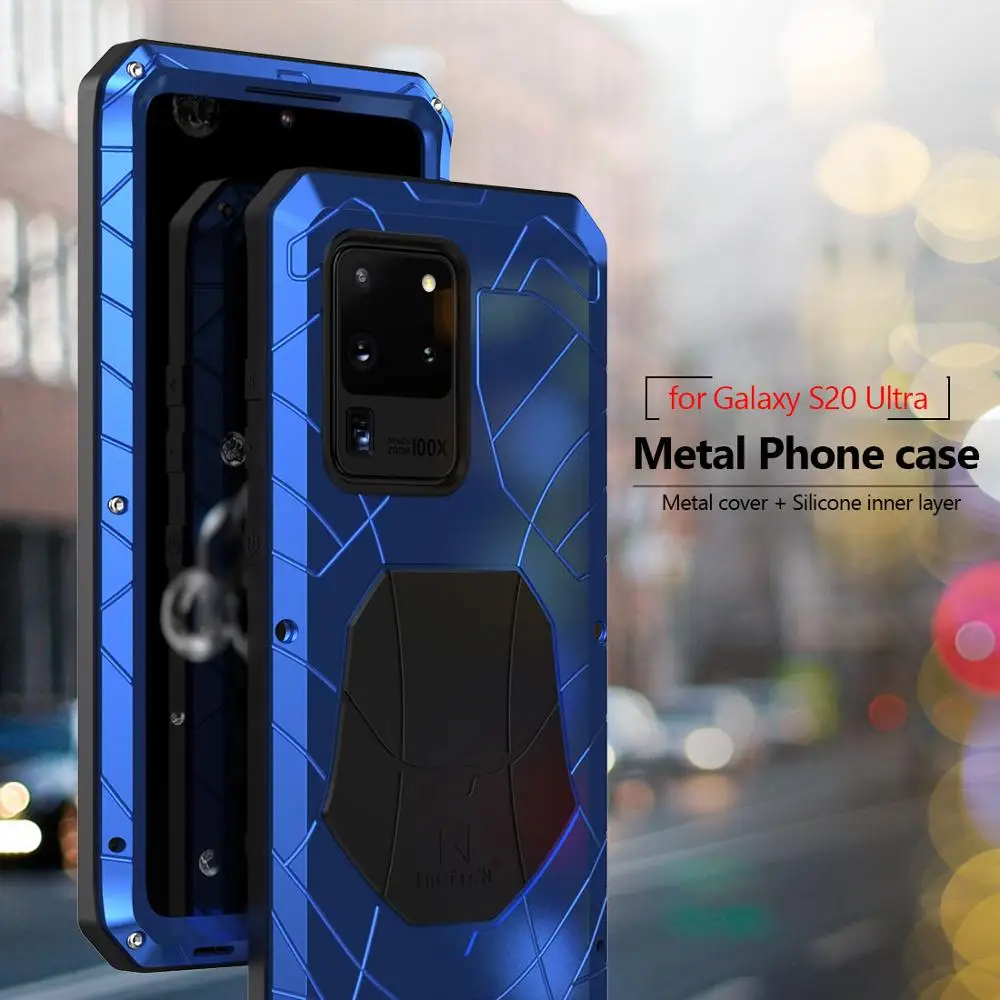 Luxury Aluminum Metal Phone Cases For Samsung Galaxy S22 S21 S20 Fe S10 Note 20 10 Note20 Ultra Plus Lite Hard Case Protector