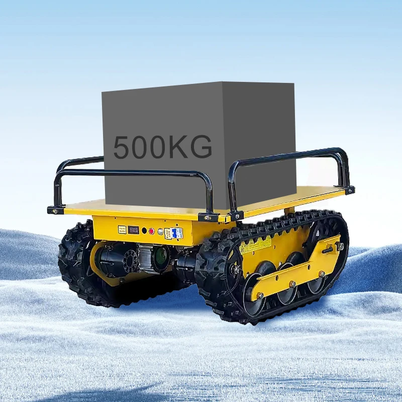 Remote Control Crawler Transport Vehicle Small Electric for Stair Mountain Orchard Loading Unloading