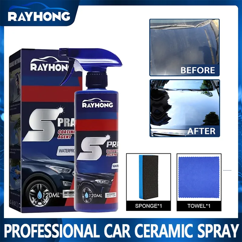 

3 в 1, спрей для быстрой покрытия, автомойка, керамический спрей, безводный, высокая защита, покрытие для автомобильного щитка, ремонт краски, восковой лак