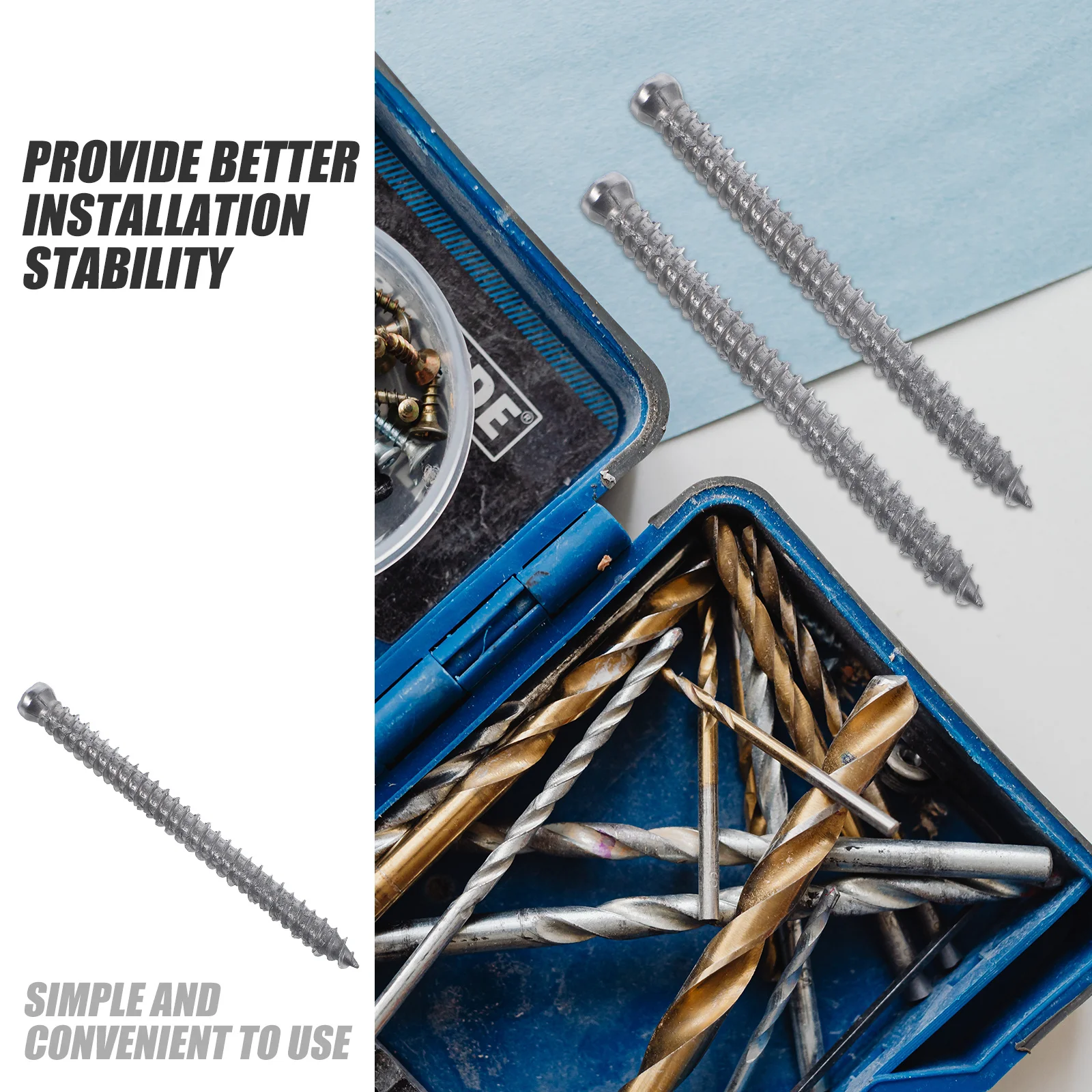 مجموعة واحدة من مسامير التنصت الذاتية من الفولاذ المقاوم للصدأ لتركيب الباب والنافذة، مثبتات مقاومة للاهتراء لتثبيت المنزل والحفر الذاتي