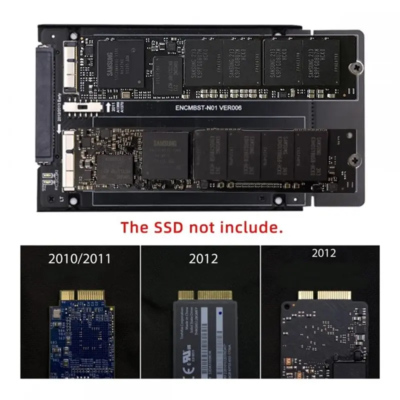 A13E-For Mac Air Pro Retina 12+ 6Pin 17+ 7Pin SSD Hard Drive Adapter 2.5 Inch SATA 22Pin To 2010- 2012 A1425 A1398 MC975 MC976