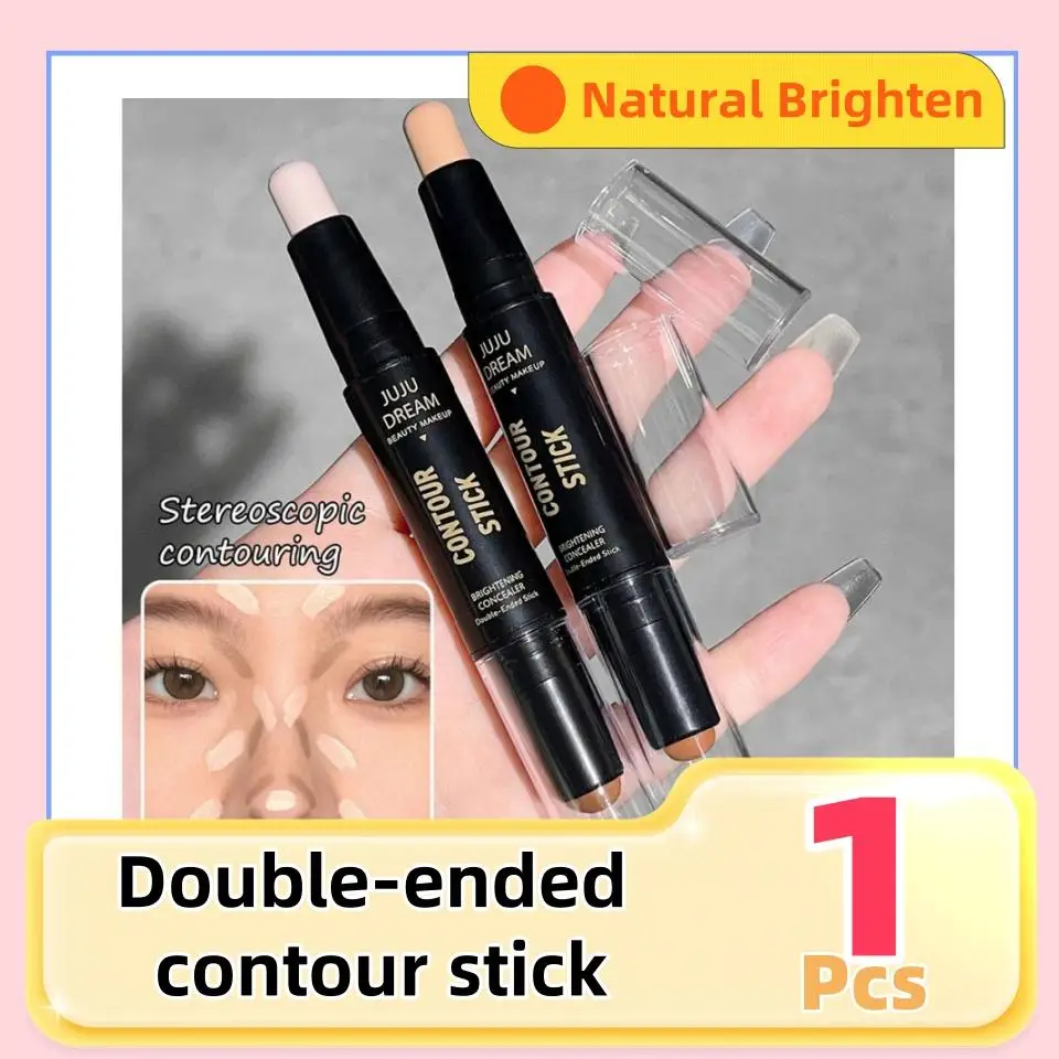 

2 in 1 Double Head Highlighter Face Contouring Bronzers Concealer Highlighters Pen 3D Makeup Corrector Concealer Contour Stick