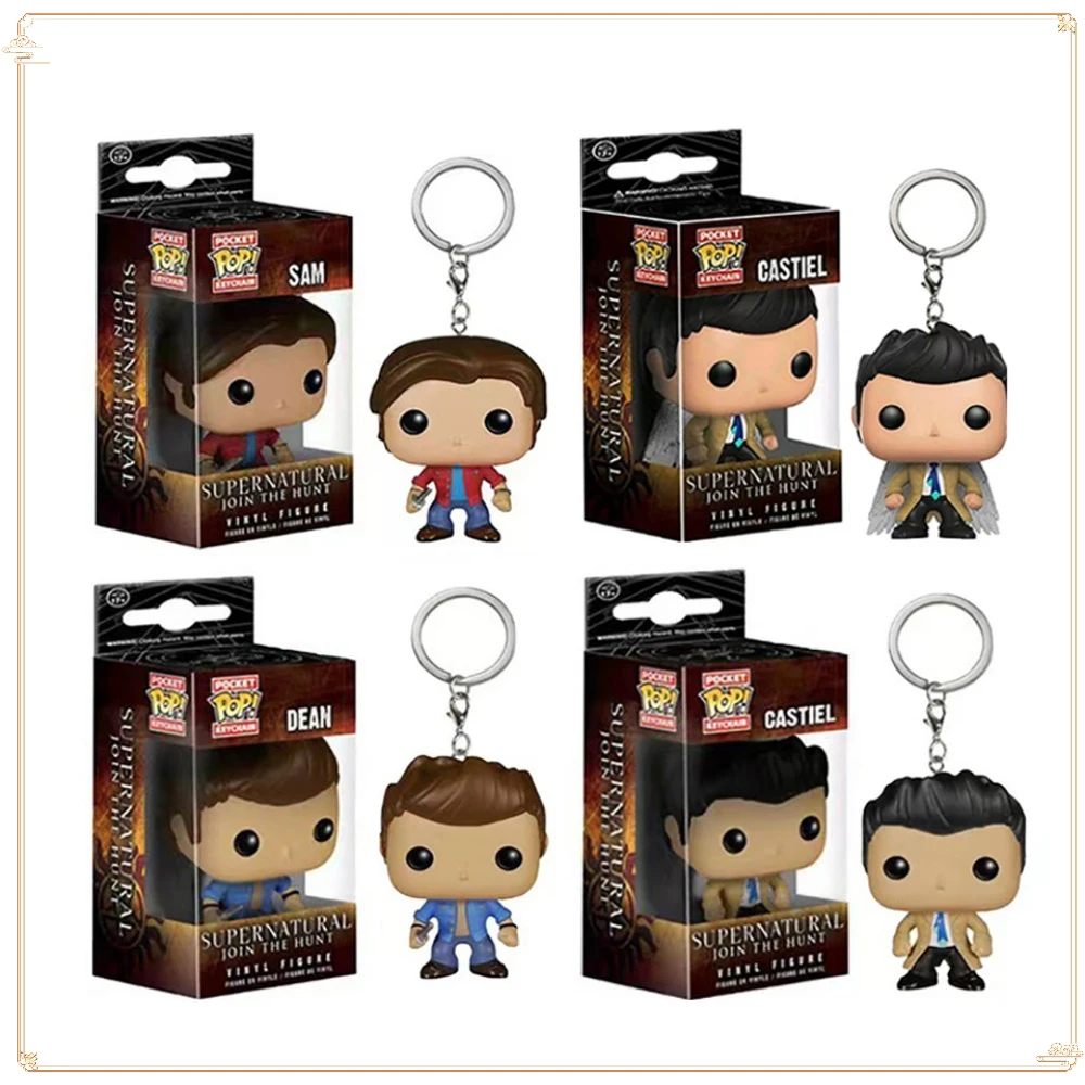 

FUNKO POP Keychain Classic Birthday Collection Gift Model Pendant Movie Supernatural Character Backpack Dolls Keychain Pendant