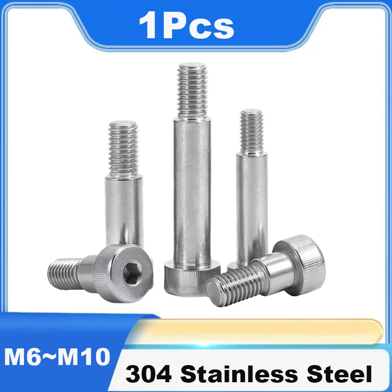 304 Stainless Steel Hex Socket Allen Cap Head Shoulder Screw Roller Bearing Shoulder Bolt Hexagon Socket Stuff Screw
