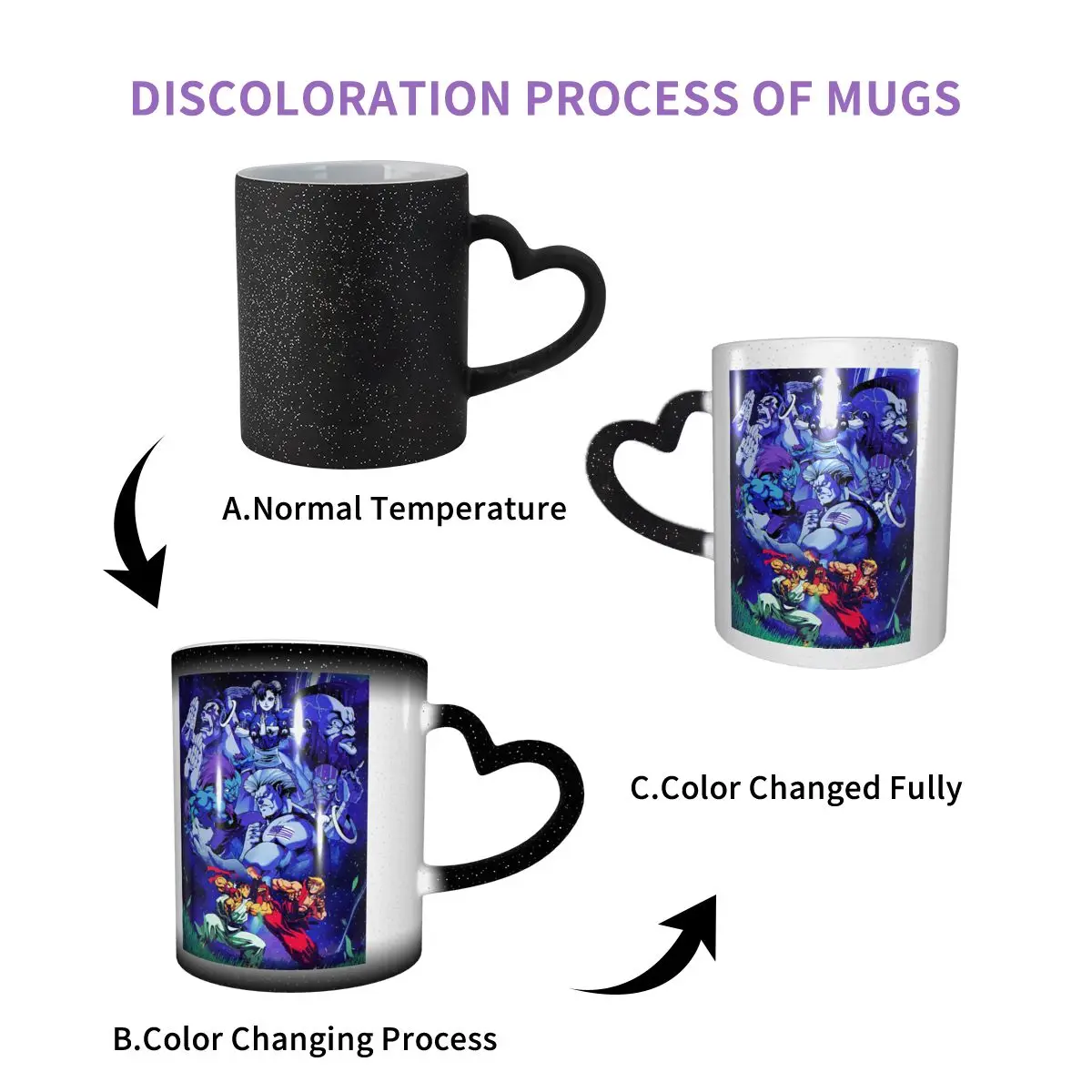 Defeated Portraits Super Street Fighter Mug Funny Ceramic Coffee Cups Tea Mugs Milk Cup Drinkware Gift for Friends