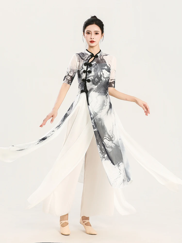 

Классический танцевальный костюм из тюля для женщин: тренировочная форма, корректирующая фигуру одежда, костюм для дымового танца, зимняя коллекция