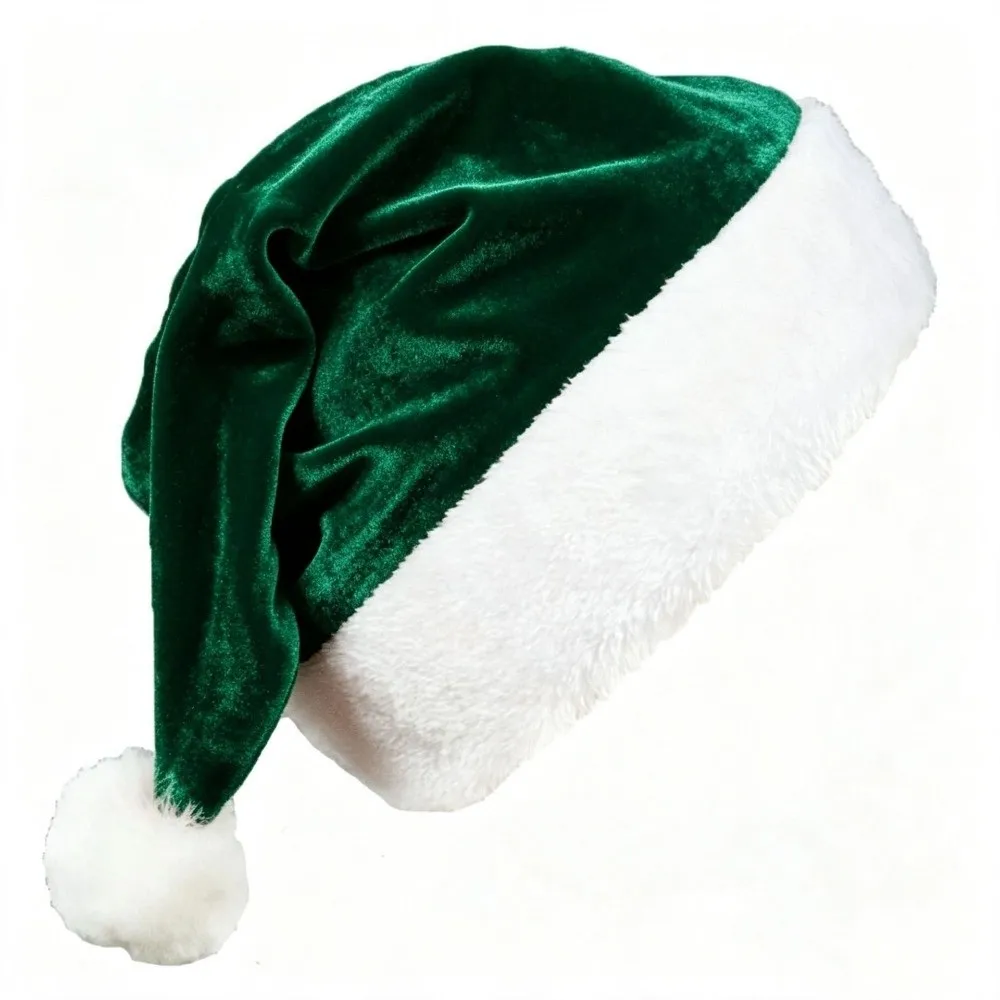 Modischer Polyester-Weihnachtsmantel und Hut, Plüsch, dicker Weihnachtsumhang, winddichter Schal, Weihnachtsmann-Kostüm für Kinder – Detail 7