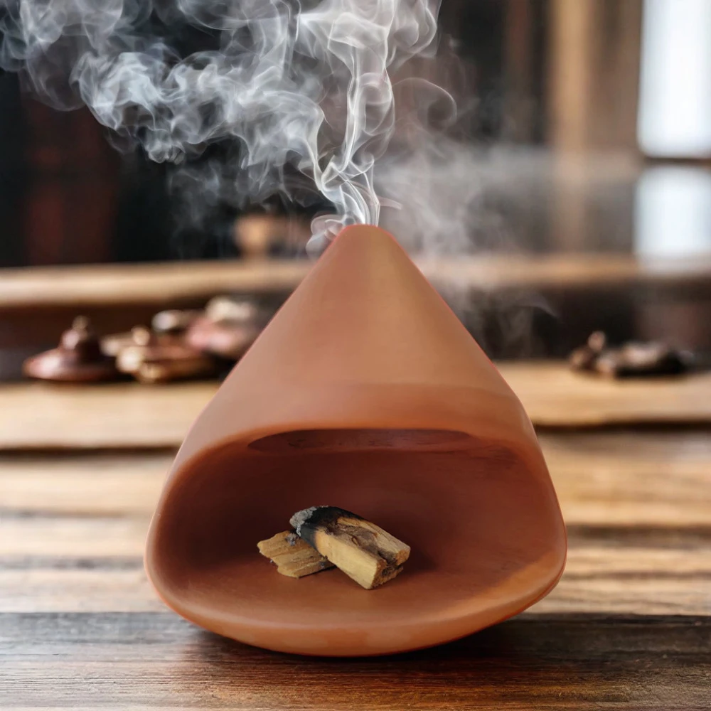 Palo Santo Holder Burner Handcrafted Ceramic Sage Bowl Incense Burner Yoga Meditation Energy Cleansing Ornaments Home Office Dec