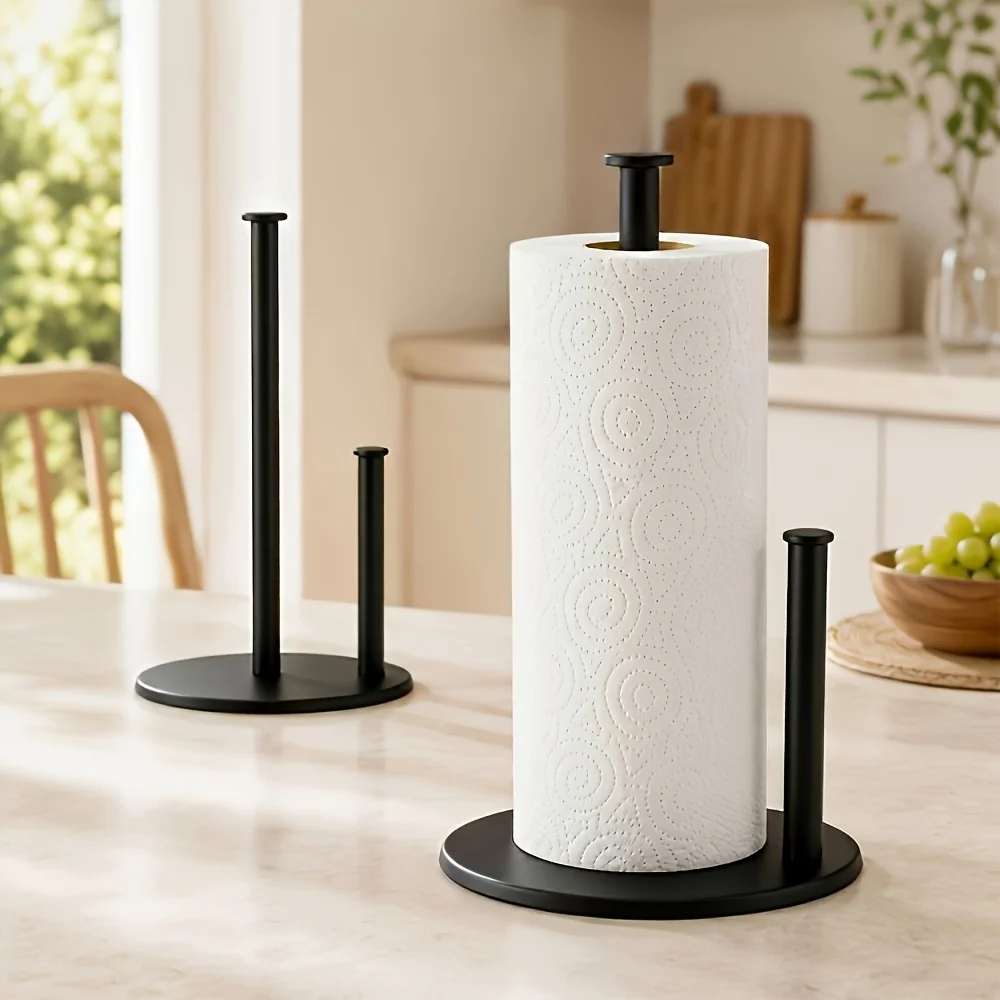 Space Saving Kitchen Tissue Holder with Reinforced Base Countertop Storage Rack Toilet Paper Holder for Home Organization