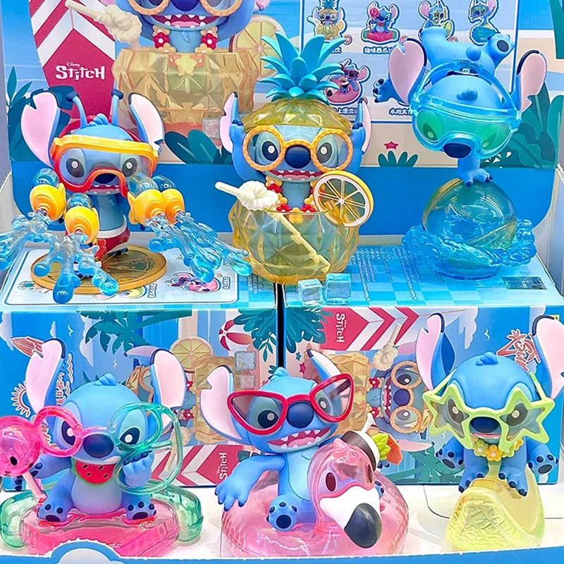 Disney Stitch Zomer Carnaval Serie Blinde Doos Speelgoed Anime Schattige Trendys Ornament Modelcollectie Pop Mystery Box Verrassing Geschenken