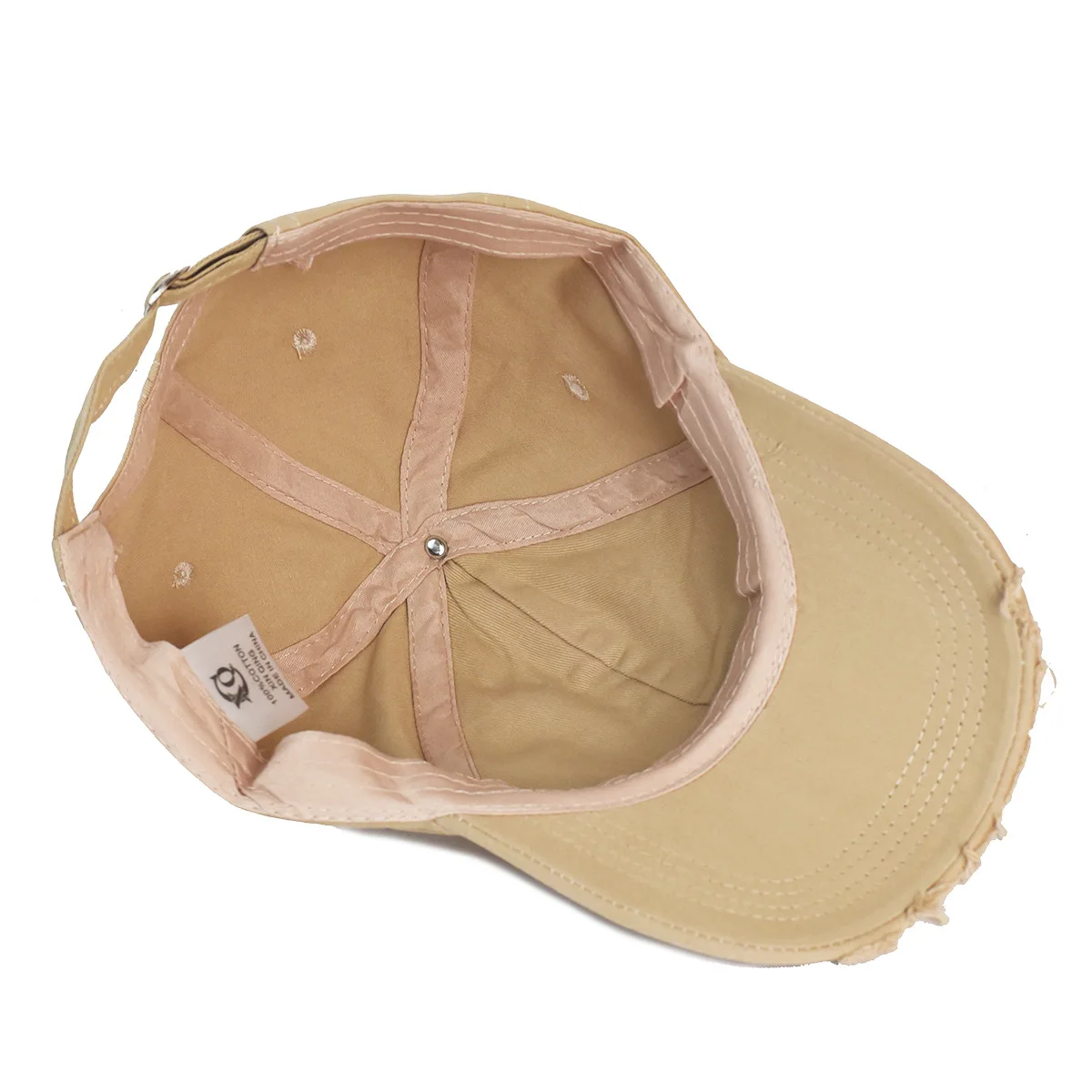 2024 Beige Brown Baseball Cap For Men Worn Hole Women Vintage Hat Summer Sunshade Hip Hop Snapback Trucker Hats Gorras Hombre