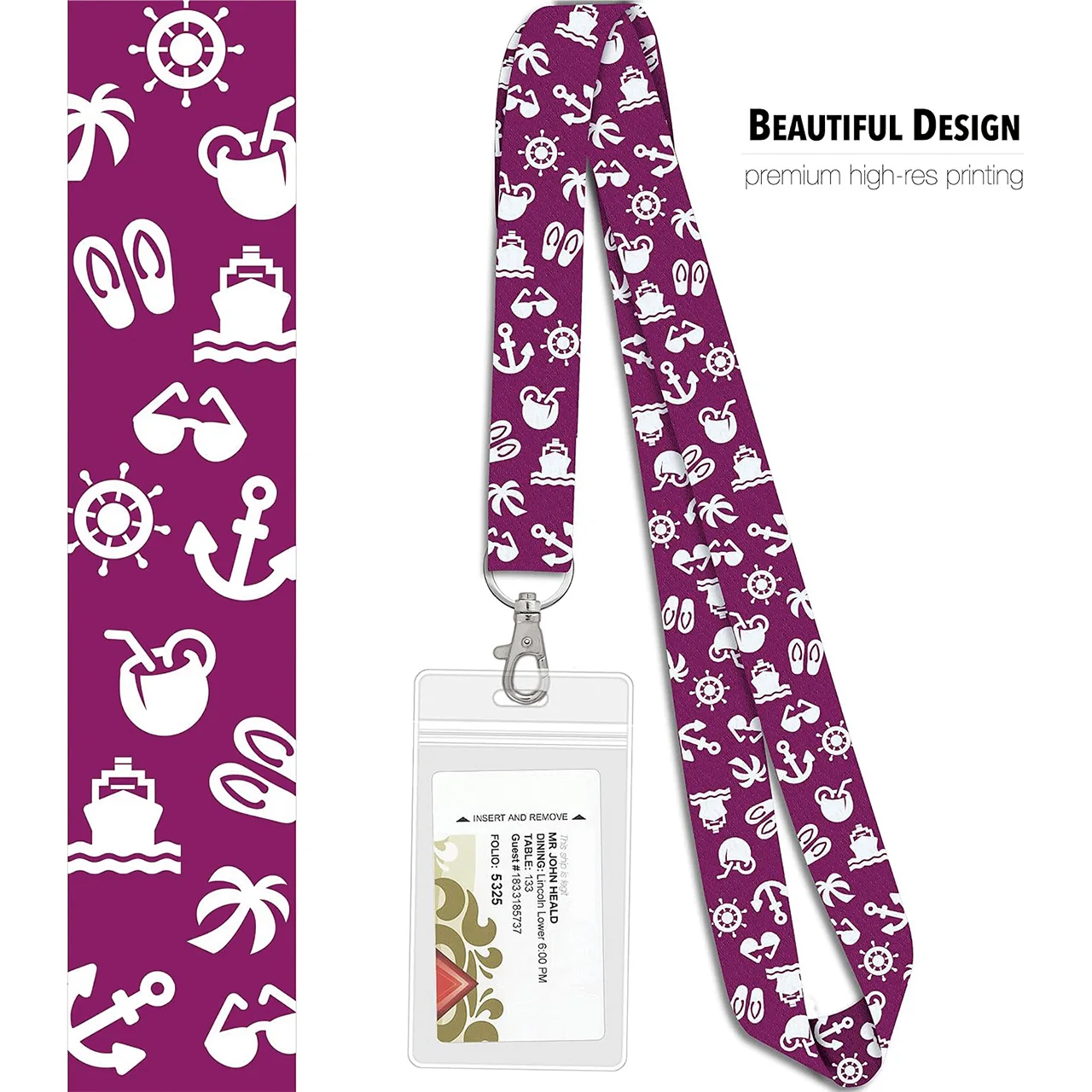 Lanyards for Cruise Ship Cards in 2026 & 2027, Cruise Lanyard with ID Holder, Detachable Key Card Badge & Waterproof Ship Card
