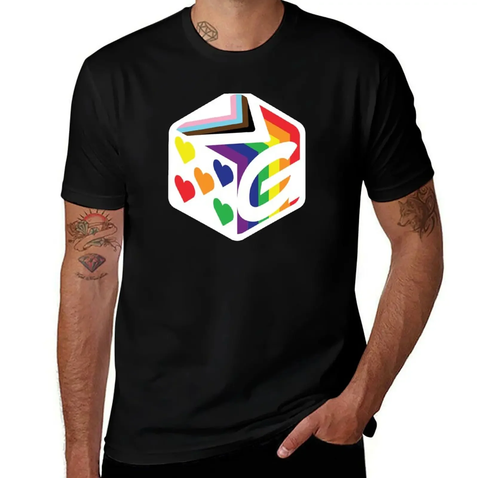 GTG Dice Pride T-Shirt aesthetic clothes Anime t-shirt Funny t-shirts plain mens t shirts top quality