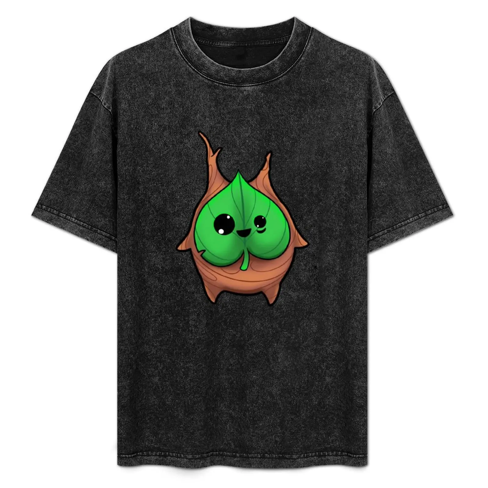 

Korok! T-Shirt Simple Solid Color Crew Neck Tee