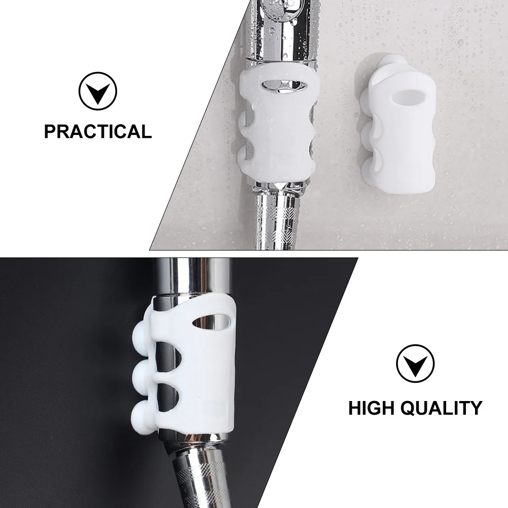 

5Pcs Silicone Sticky Racks Odorless Non-Corrosive Shower Head Holders Easy Remove Reuse Shower Head Holders Racks