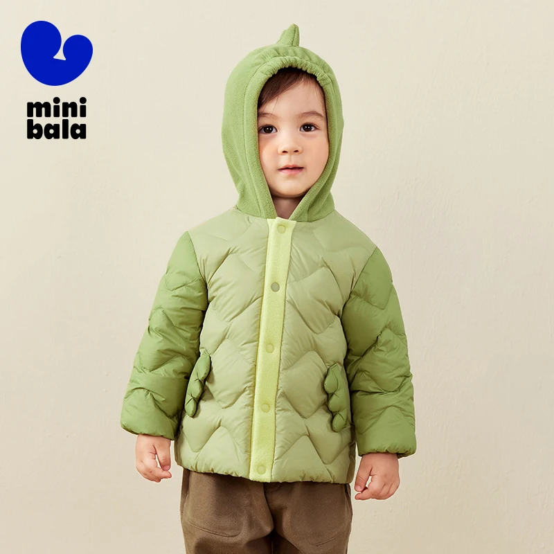 Mini Bala Down Jacket for Boys and Girls Winter New Product Patchwork Cute Baby Warm Fashionable Down Jacket Outerwear