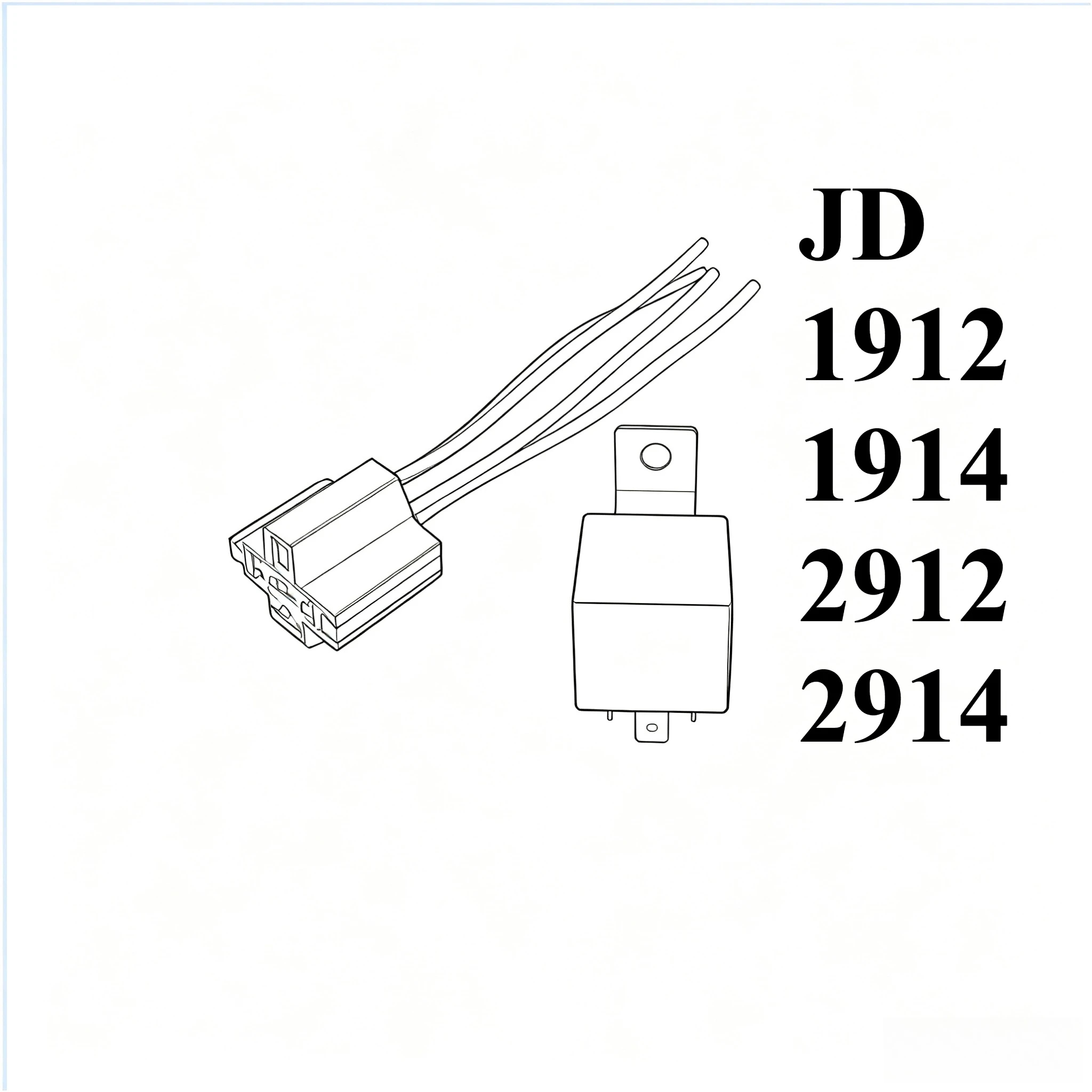 40A Automotive Relay 12V 24V 4pin 5Pin Car Relay with Relay Socket JD 1912 1914 2912 2914 Universal Modification and Maintenance
