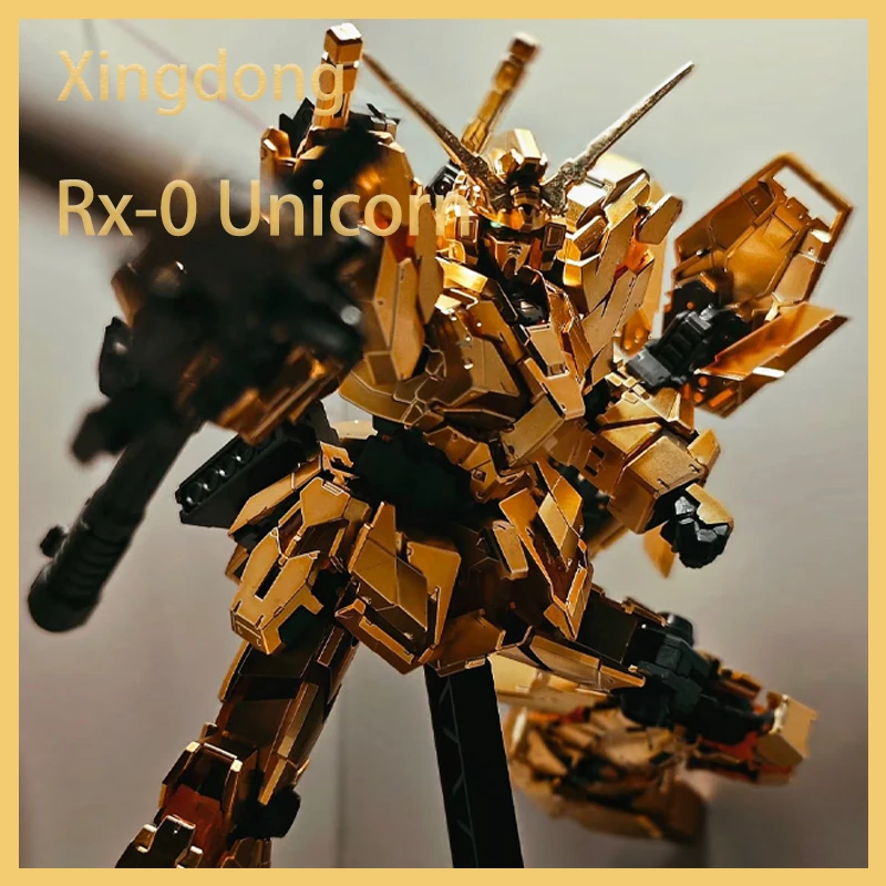 

New Xingdong Toys Hg 1/144 Rx-0 Unicorn Champagne Gold Assembly Model Kits Anime Action Figure Robot Plastic Model Gifts Toys