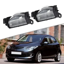 2Pcs License Plate Light Rear Bumper Lamp Housing Cover For Mazda 3 2009-2013 2 2011-2013 (Not With Light) BS1E-51-274E
