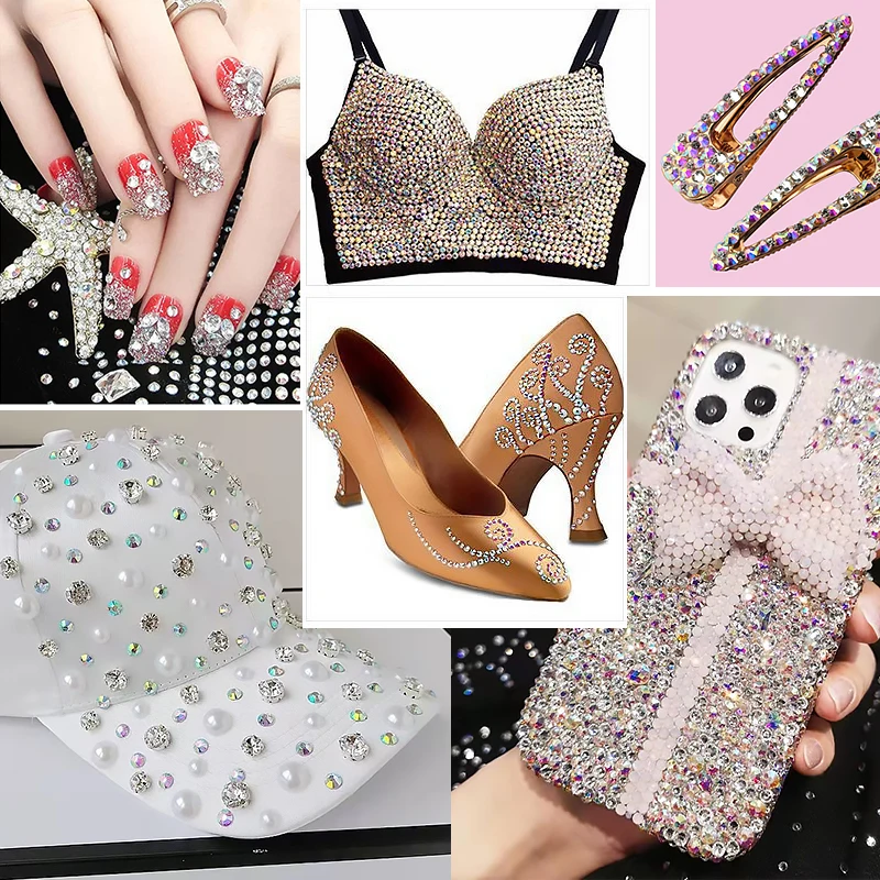 SS10-SS30 Flat Back Crystals Glass Crystal Rhinestones Non Hotfix Stones Nails/Clothes/Bags/Shoe Decoration Accessories DIY Gems