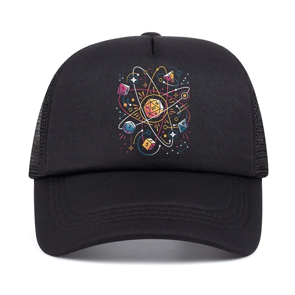 DND Dice Space baseball cap summer men women casual Streets breathable sun hat outdoor adjustable mesh Snapback Hats