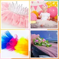 Tulle Roll Tulle Fabric Roll 6" X 25Yards(15cm*22.8m) for Decorations Tutu Weddings Costumes Skirts Parties Gift Bow Baby Shower 5