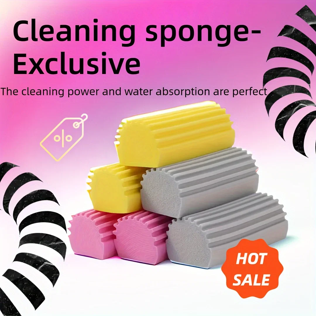 

5Pcs Damp Clean Duster Sponge Portable Clean Brush Duster Cleaning Tool for Cleaning Blinds Glass Vents Radiators Mirrors Window