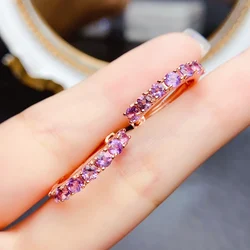 FS 3mm Natural Amethyst Ear Loops for Women S925 Sterling Silver Charm Weddings Fine Jewelry With Certificate MeiBaPJ 2024New