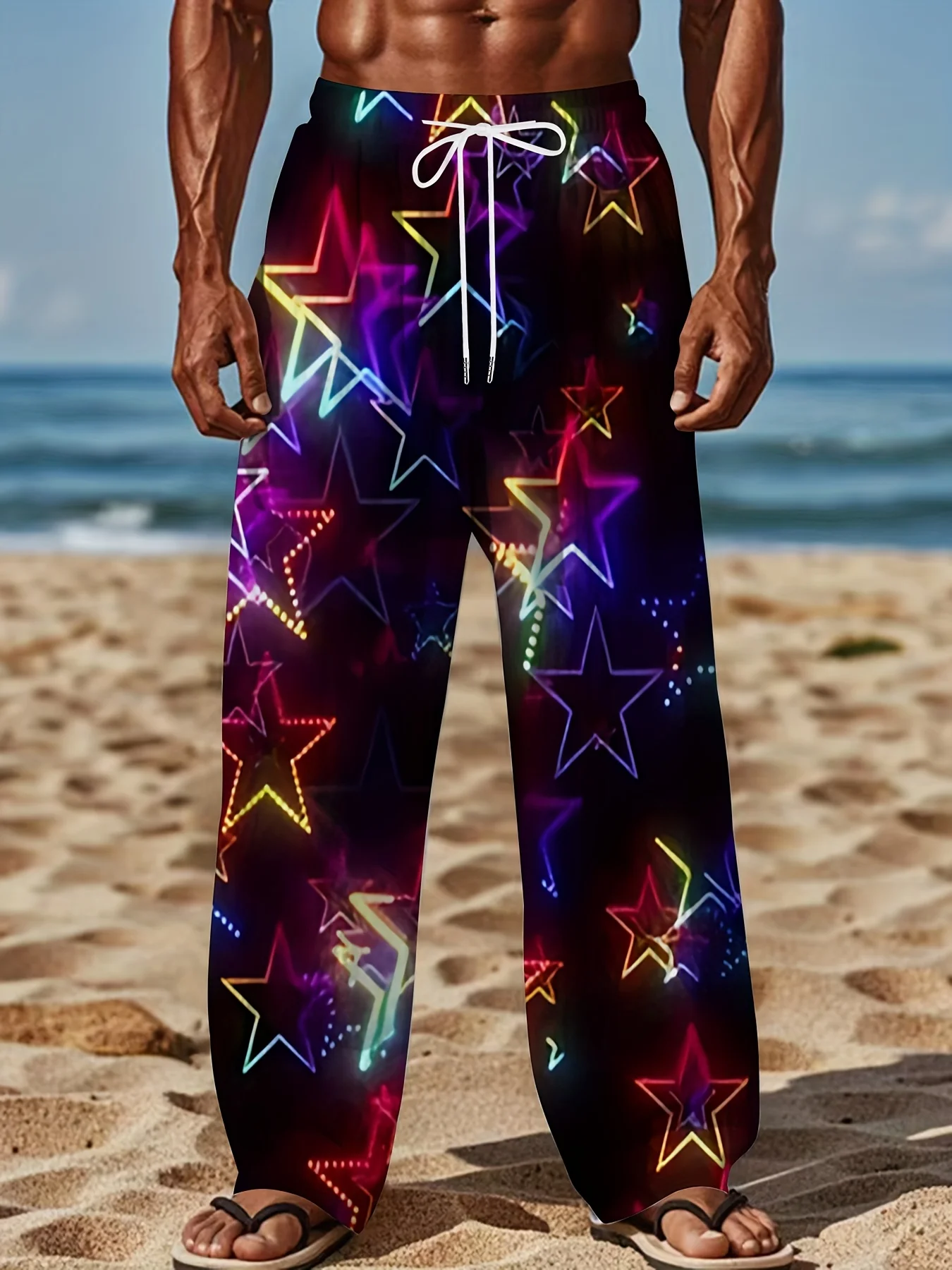 Hot Selling Fashion Fun Sparkling Vacation Beach Style Pattern 3D Printing Summer Outdoor Street Casual T-shirt Y2K Style Pants