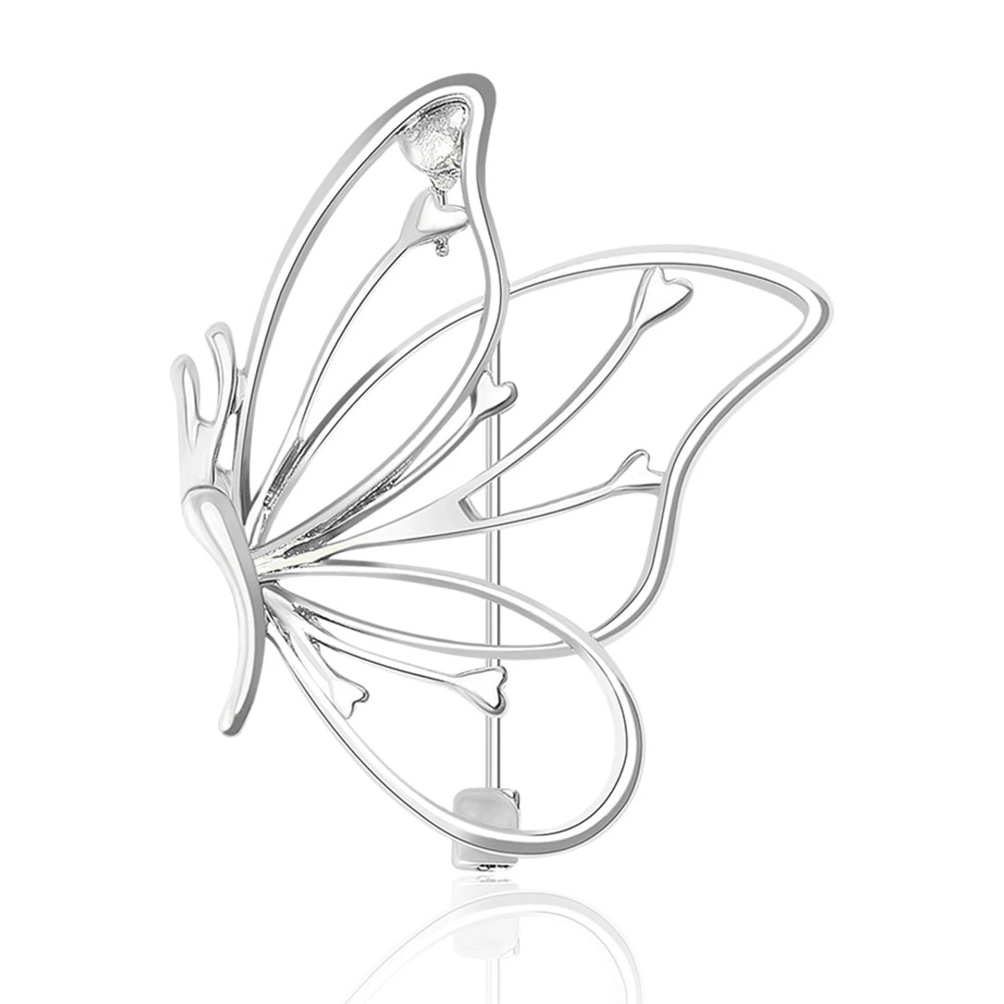 

Simple Oil Drop Hollow Butterfly Brooches for Women Unisex Insect Pins Casual Office Party Accessories Gifts Friend Decoration