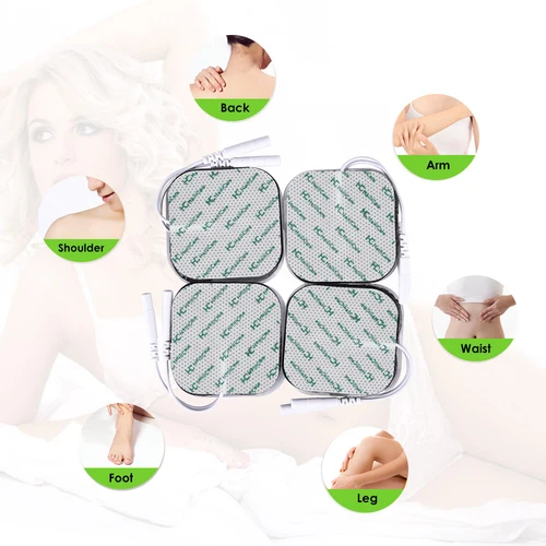 Imagen 2 del producto Almohadillas de electrodos Hailicare de 2,0mm, parches de electrodos de Gel autoadhesivos de acupuntura Tens reutilizables, parche de masaje de repuesto