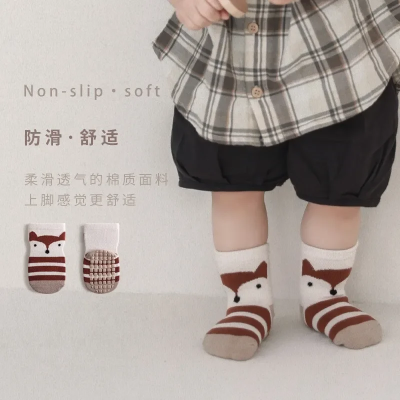 Baby Floor Socks Cute Printed Designs Baby Floor Shoes Socks Newborns Adhesive Anti Slip Cooling Insulation Baby Sock Clothes