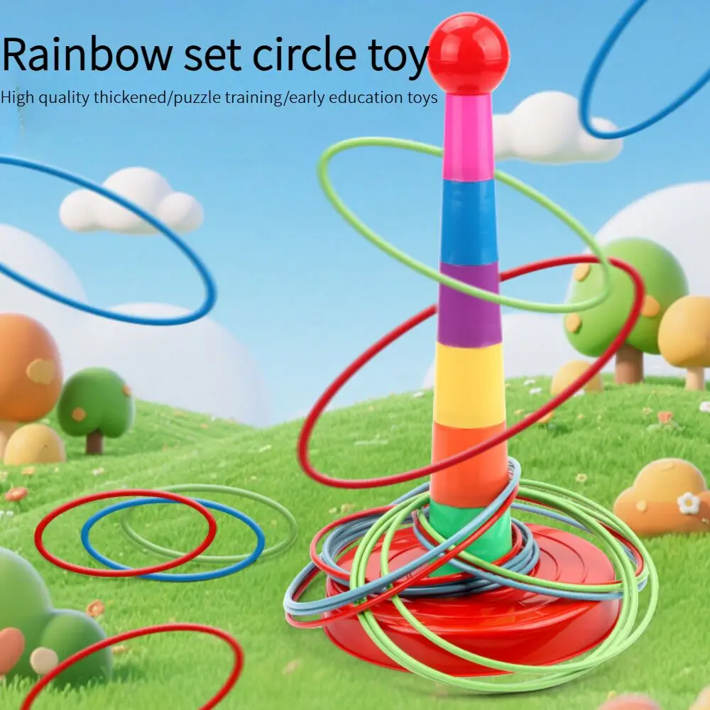 Ringwurfspiel-Set für Kinder, Stapelbecher, Spielzeug für drinnen und draußen, Eltern-Kind, interaktiver Spaß, pädagogischer Ringkreis-Wettbewerb