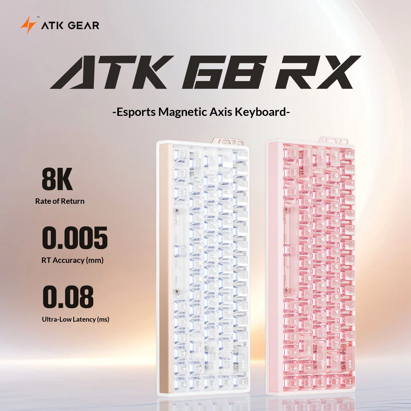 

Игровая клавиатура ATK 68RX, магнитный переключатель, высокая конфигурация для настольного компьютера, проводная версия, унисекс, игровая специальная клавиатура