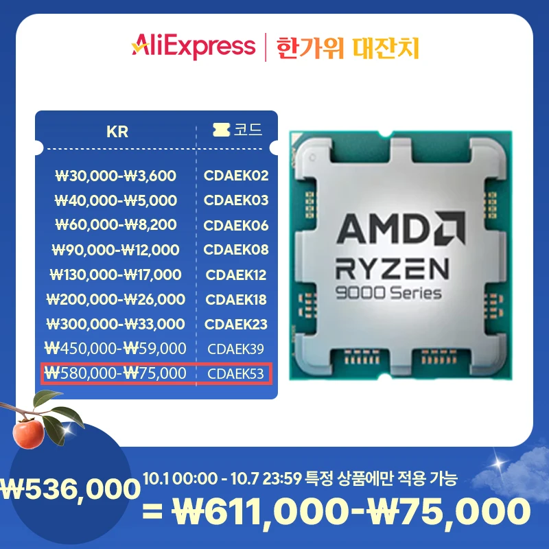 مستورد رسمي كمتوفر محلي أصلي Amd Ryzen 7 6th Gen 9800X3D (Granite Ridge) (عبوة متعددة (أصلي))