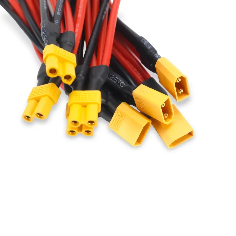 High quality 1PCS XT30 XT-30 Female / Male Parallel cable wire Y lead 16AWG 10CM Battery Charger Cable For Rc Drone Car Battery